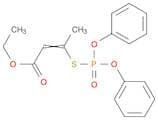 2-Butenoic acid, 3-[(diphenoxyphosphinyl)thio]-, ethyl ester