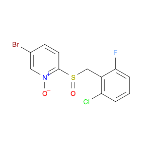 Pyridine, 5-bromo-2-[[(2-chloro-6-fluorophenyl)methyl]sulfinyl]-, 1-oxide