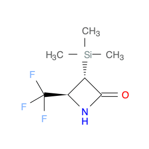2-Azetidinone, 4-(trifluoromethyl)-3-(trimethylsilyl)-, trans-