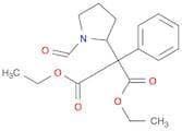 Propanedioic acid, (1-formyl-2-pyrrolidinyl)phenyl-, diethyl ester