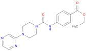 Benzoic acid, 4-[[(4-pyrazinyl-1-piperazinyl)carbonyl]amino]-, ethyl ester
