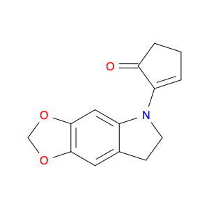 2-Cyclopenten-1-one, 2-(6,7-dihydro-5H-1,3-dioxolo[4,5-f]indol-5-yl)-