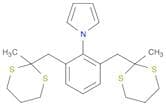 1H-Pyrrole, 1-[2,6-bis[(2-methyl-1,3-dithian-2-yl)methyl]phenyl]-