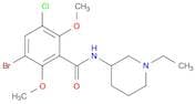 Benzamide, 3-bromo-5-chloro-N-(1-ethyl-3-piperidinyl)-2,6-dimethoxy-