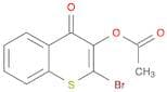 4H-1-Benzothiopyran-4-one, 3-(acetyloxy)-2-bromo-