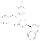 1,3-DIOXOLAN-4-ONE, 5-(4-CHLOROPHENYL)-2-(1-NAPHTHALENYL)-5-(PHENYLMETHYL)-, (2R,5R)-