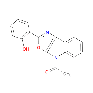 4H-Oxazolo[5,4-b]indole, 4-acetyl-2-(2-hydroxyphenyl)-
