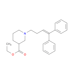 3-Piperidinecarboxylic acid, 1-(4,4-diphenyl-3-butenyl)-, ethyl ester