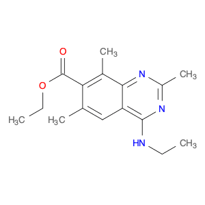 7-Quinazolinecarboxylic acid, 4-(ethylamino)-2,6,8-trimethyl-, ethyl ester