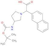 2-(3-((tert-Butoxycarbonyl)amino)pyrrolidin-1-yl)-2-(naphthalen-2-yl)acetic acid
