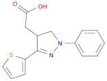 1H-Pyrazole-4-acetic acid, 4,5-dihydro-1-phenyl-3-(2-thienyl)-
