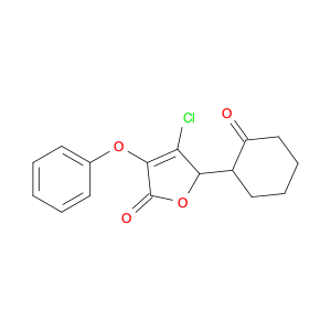 2(5H)-Furanone, 4-chloro-5-(2-oxocyclohexyl)-3-phenoxy-