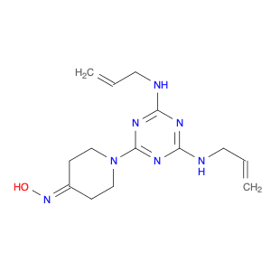 4-Piperidinone, 1-[4,6-bis(2-propenylamino)-1,3,5-triazin-2-yl]-, oxime