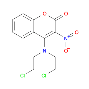 2H-1-Benzopyran-2-one, 4-[bis(2-chloroethyl)amino]-3-nitro-