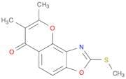 6H-Pyrano[2,3-e]benzoxazol-6-one, 7,8-dimethyl-2-(methylthio)-