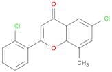 4H-1-Benzopyran-4-one, 6-chloro-2-(2-chlorophenyl)-8-methyl-