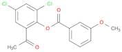 Benzoic acid, 3-methoxy-, 2-acetyl-4,6-dichlorophenyl ester