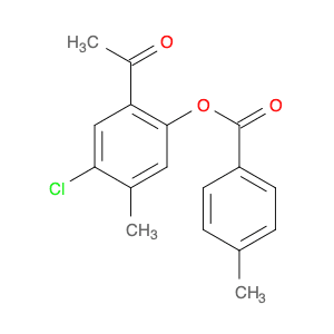 Benzoic acid, 4-methyl-, 2-acetyl-4-chloro-5-methylphenyl ester