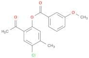 Benzoic acid, 3-methoxy-, 2-acetyl-4-chloro-5-methylphenyl ester