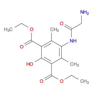 1,3-Benzenedicarboxylicacid, 5-[(2-aminoacetyl)amino]-2-hydroxy-4,6-dimethyl-, 1,3-diethyl ester