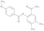 Benzoic acid, 4-methoxy-, 2-acetyl-4,5-dimethylphenyl ester