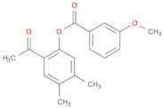 Benzoic acid, 3-methoxy-, 2-acetyl-4,5-dimethylphenyl ester