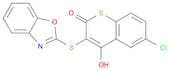 2H-1-Benzothiopyran-2-one, 3-(2-benzoxazolylthio)-6-chloro-4-hydroxy-