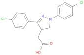 1H-Pyrazole-4-acetic acid, 1,3-bis(4-chlorophenyl)-4,5-dihydro-