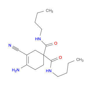 3-Cyclohexene-1,1-dicarboxamide, 4-amino-N,N'-dibutyl-3-cyano-