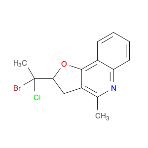 Furo[3,2-c]quinoline, 2-(1-bromo-1-chloroethyl)-2,3-dihydro-4-methyl-