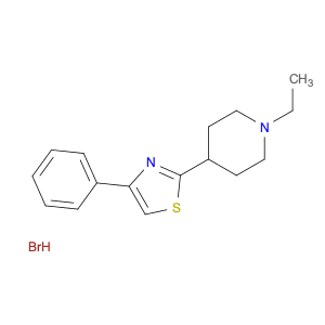 Piperidine, 1-ethyl-4-(4-phenyl-2-thiazolyl)-, hydrobromide