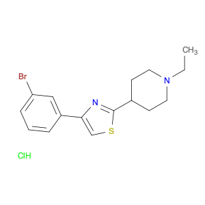 Piperidine, 4-[4-(3-bromophenyl)-2-thiazolyl]-1-ethyl-, hydrochloride
