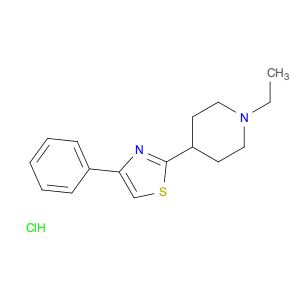 Piperidine, 1-ethyl-4-(4-phenyl-2-thiazolyl)-, hydrochloride