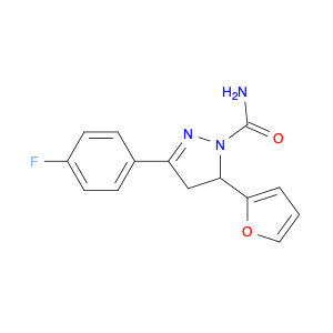 1H-Pyrazole-1-carboxamide,3-(4-fluorophenyl)-5-(2-furanyl)-4,5-dihydro-