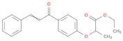 Propanoic acid, 2-[4-(1-oxo-3-phenyl-2-propenyl)phenoxy]-, ethyl ester