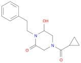 Piperazinone, 4-(cyclopropylcarbonyl)-6-hydroxy-1-(2-phenylethyl)-