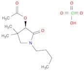 2-Pyrrolidinone, 3-(acetyloxy)-1-butyl-4,4-dimethyl-, (R)-, perchlorate