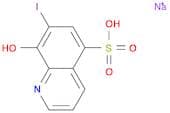 5-Quinolinesulfonicacid, 8-hydroxy-7-iodo-, sodium salt (1:1)
