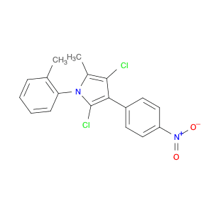 1H-Pyrrole, 2,4-dichloro-5-methyl-1-(2-methylphenyl)-3-(4-nitrophenyl)-