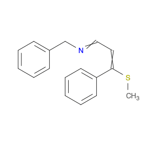 Benzenemethanamine, N-[3-(methylthio)-3-phenyl-2-propenylidene]-