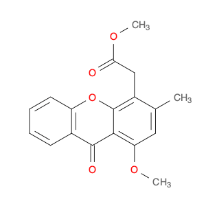 9H-Xanthene-4-acetic acid, 1-methoxy-3-methyl-9-oxo-, methyl ester