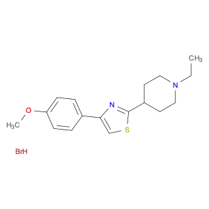 Piperidine, 1-ethyl-4-[4-(4-methoxyphenyl)-2-thiazolyl]-, hydrobromide