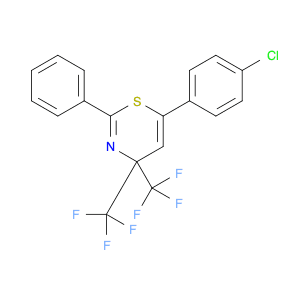 4H-1,3-Thiazine, 6-(4-chlorophenyl)-2-phenyl-4,4-bis(trifluoromethyl)-