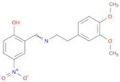 Phenol, 2-[[[2-(3,4-dimethoxyphenyl)ethyl]imino]methyl]-4-nitro-