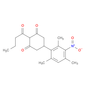 1,3-Cyclohexanedione, 2-(1-oxobutyl)-5-(2,4,6-trimethyl-3-nitrophenyl)-