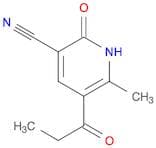3-Pyridinecarbonitrile, 1,2-dihydro-6-methyl-2-oxo-5-(1-oxopropyl)-