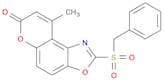 7H-Pyrano[3,2-e]benzoxazol-7-one, 9-methyl-2-[(phenylmethyl)sulfonyl]-