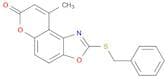 7H-Pyrano[3,2-e]benzoxazol-7-one, 9-methyl-2-[(phenylmethyl)thio]-