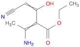 2-Butenoic acid, 3-amino-2-(2-cyano-1-hydroxyethenyl)-, ethyl ester