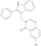 4(3H)-Quinazolinone, 6-bromo-3-[(2-phenyl-1H-indol-3-yl)methyl]-